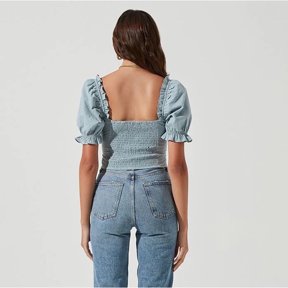 ASTR THE LABEL | RAYA CORSET TOP BLUE - Picture 2 of 7